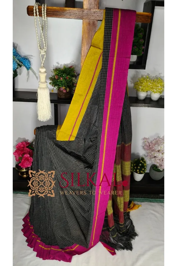 Patteda_Anchu_Pure_Cotton_Handloom_Saree_SKL04307