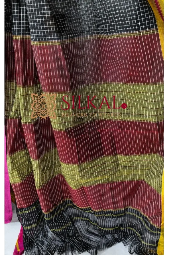 Patteda_Anchu_Pure_Cotton_Handloom_Saree_SKL04307