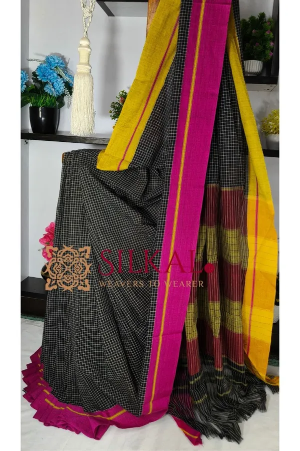 Patteda_Anchu_Pure_Cotton_Handloom_Saree_SKL04307