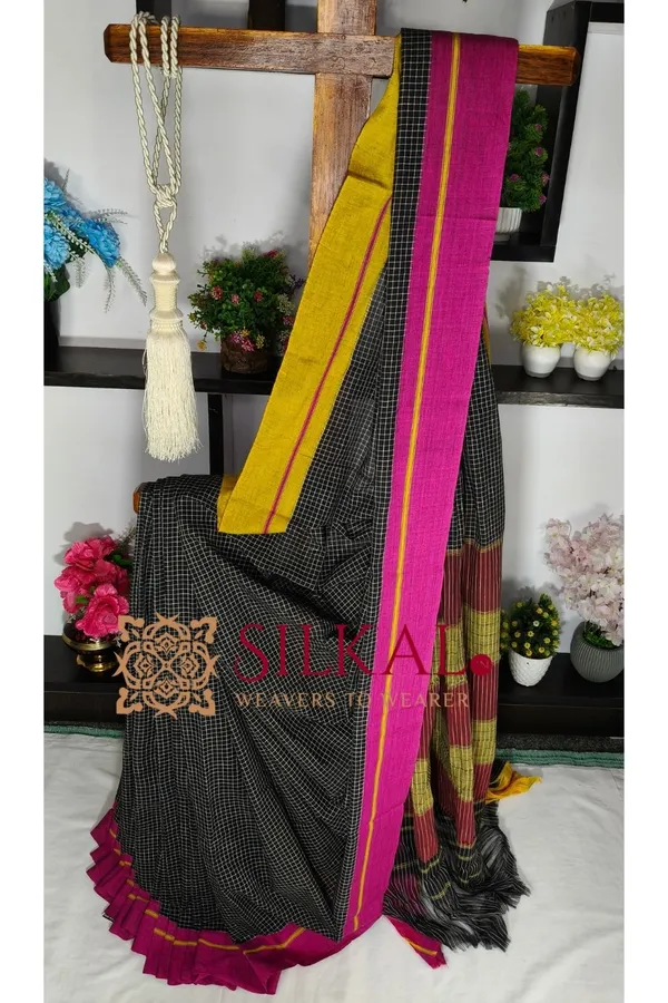 Patteda_Anchu_Pure_Cotton_Handloom_Saree_SKL04307