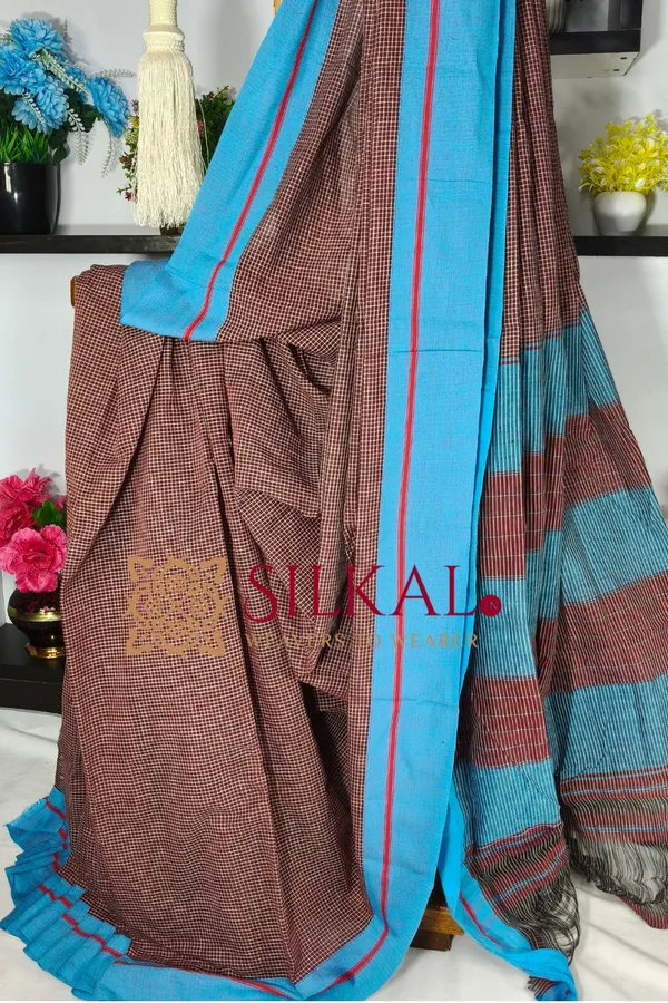 Patteda_Anchu_Pure_Cotton_Handloom_Saree_SKL04308