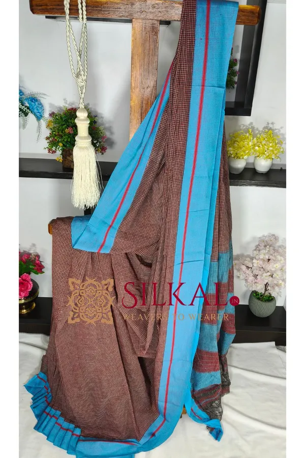 Patteda_Anchu_Pure_Cotton_Handloom_Saree_SKL04308