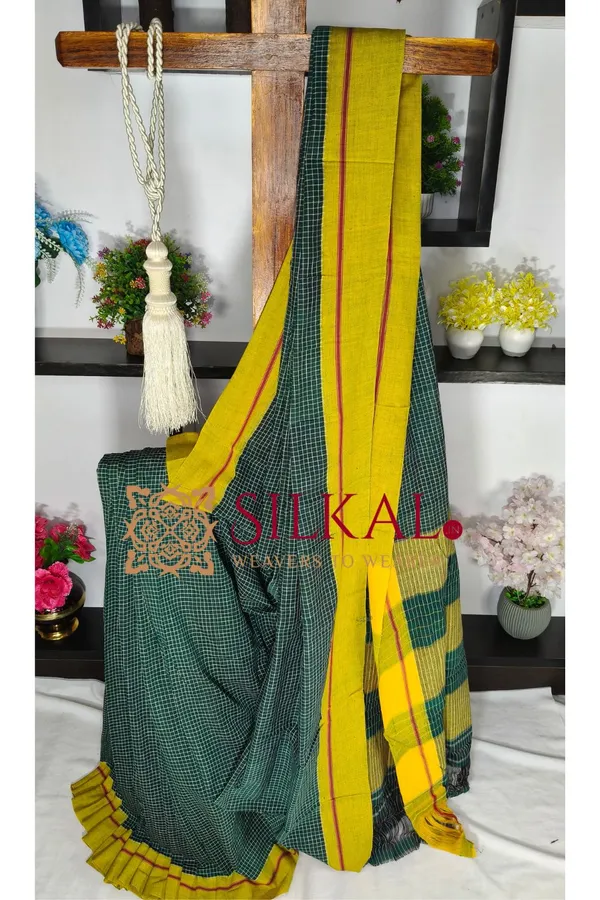 Patteda_Anchu_Pure_Cotton_Handloom_Saree_SKL04309