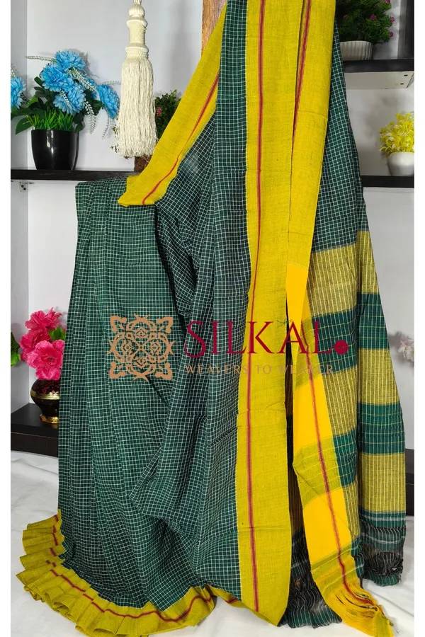 Patteda_Anchu_Pure_Cotton_Handloom_Saree_SKL04309