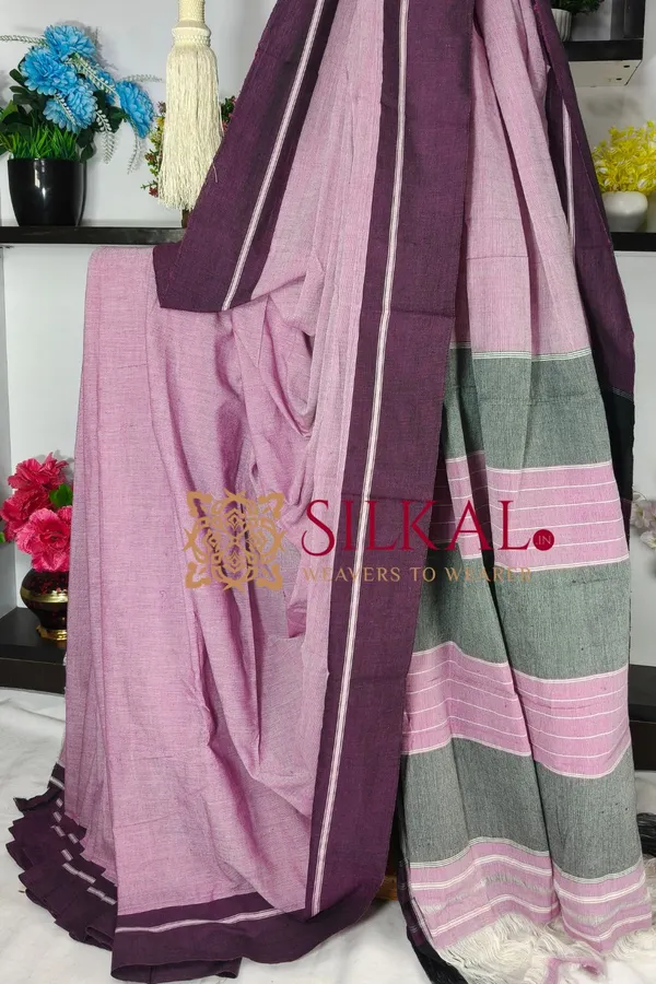 Patteda_Anchu_Pure_Cotton_Handloom_Saree_SKL04310
