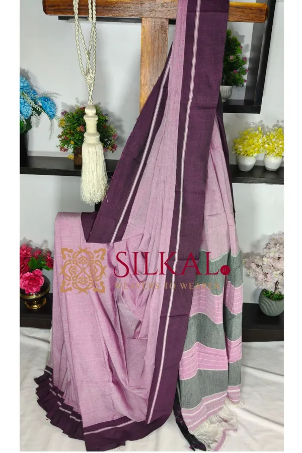Patteda_Anchu_Pure_Cotton_Handloom_Saree_SKL04310