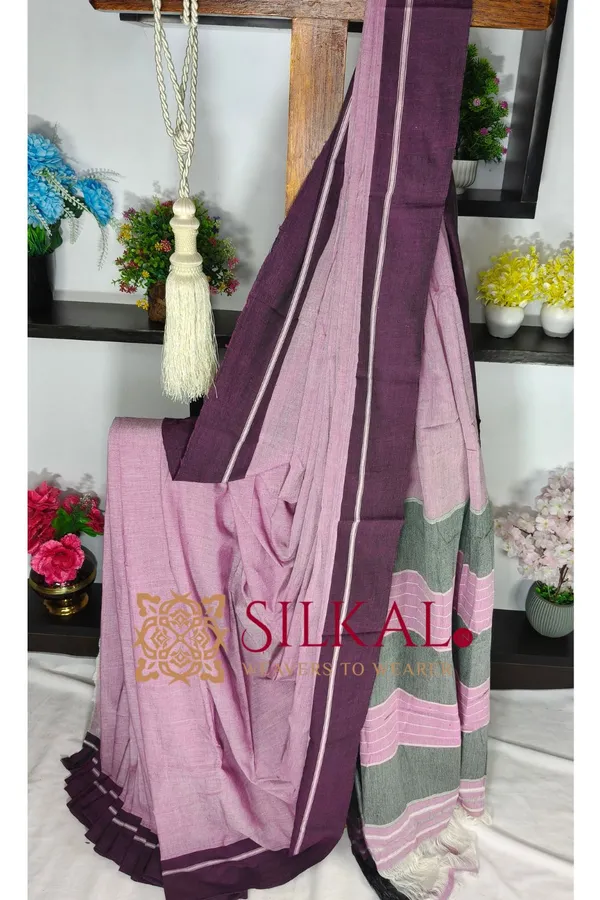 Patteda_Anchu_Pure_Cotton_Handloom_Saree_SKL04310