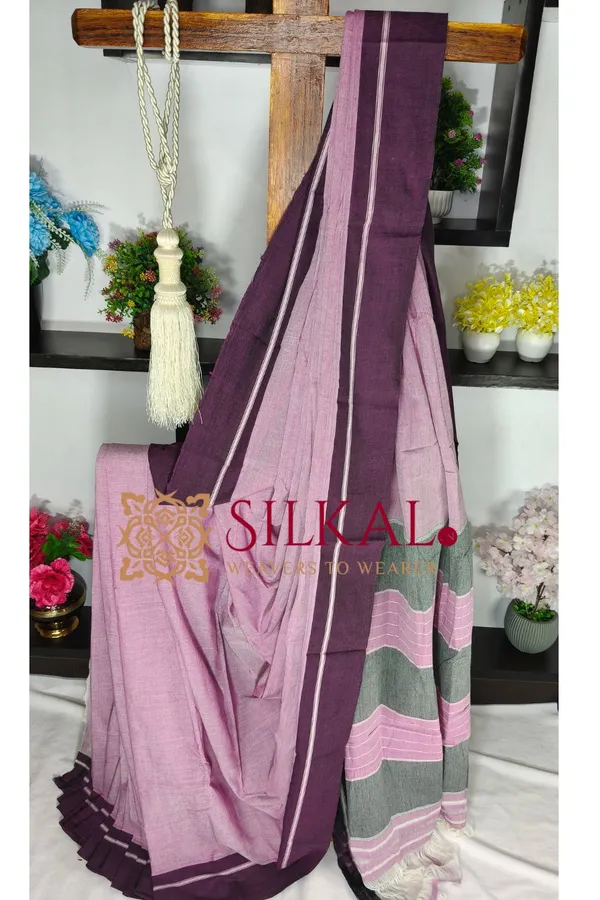 Patteda_Anchu_Pure_Cotton_Handloom_Saree_SKL04310