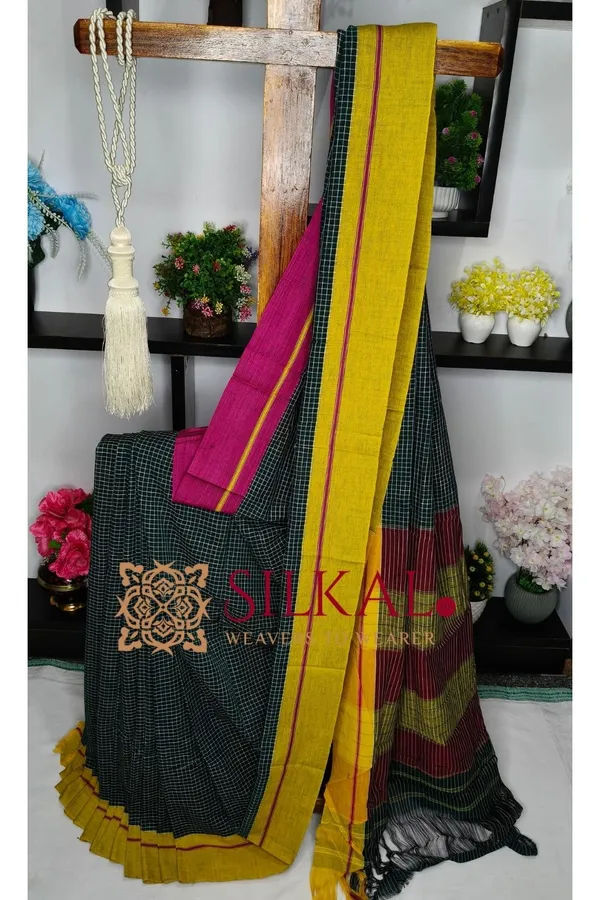 Patteda_Anchu_Pure_Cotton_Handloom_Saree_SKL04311