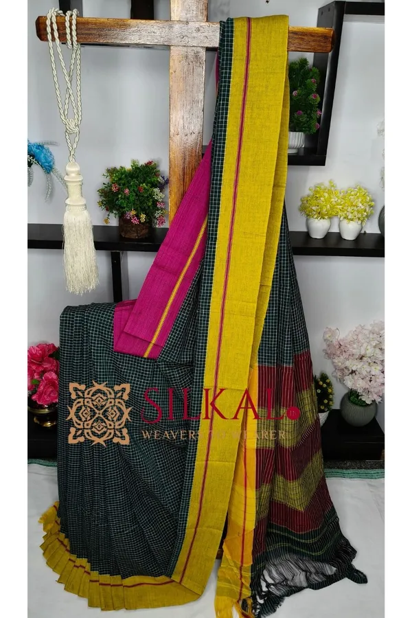 Patteda_Anchu_Pure_Cotton_Handloom_Saree_SKL04311