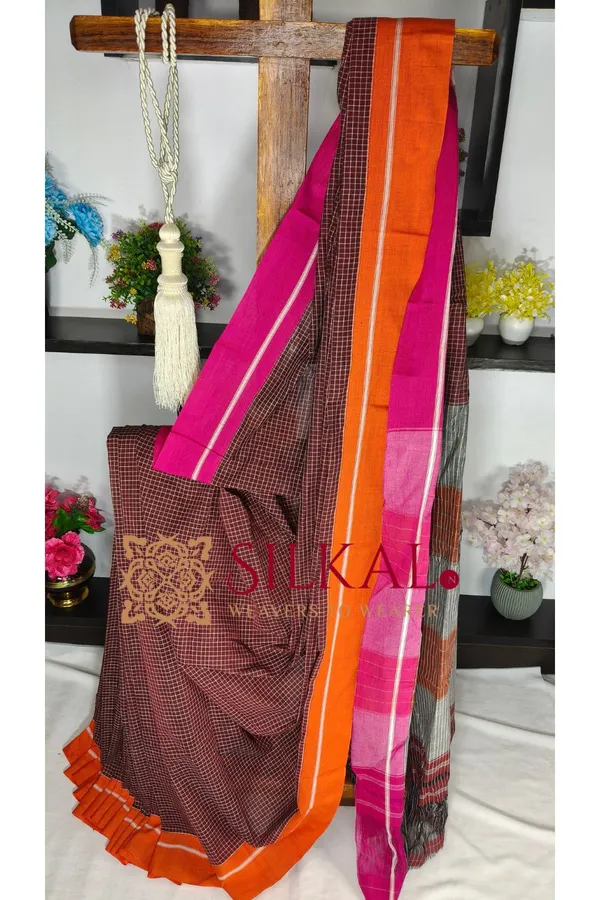 Patteda_Anchu_Pure_Cotton_Handloom_Saree_SKL04312