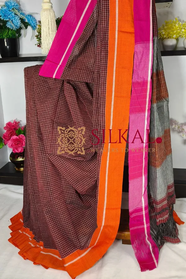 Patteda_Anchu_Pure_Cotton_Handloom_Saree_SKL04312