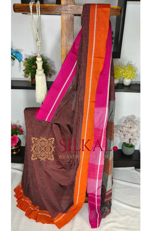 Patteda_Anchu_Pure_Cotton_Handloom_Saree_SKL04312
