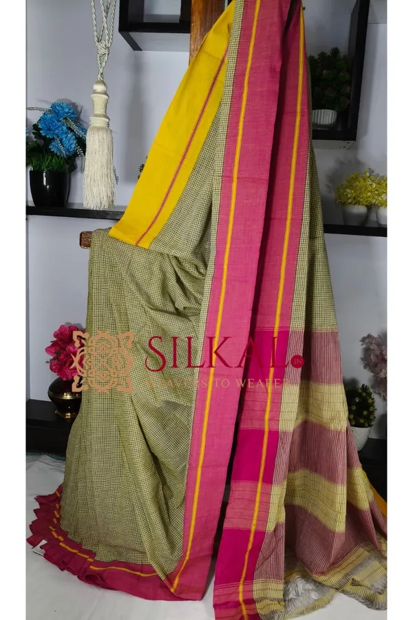 Patteda_Anchu_Pure_Cotton_Handloom_Saree_SKL04316
