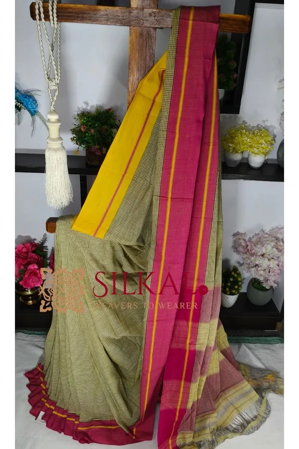 Patteda_Anchu_Pure_Cotton_Handloom_Saree_SKL04316