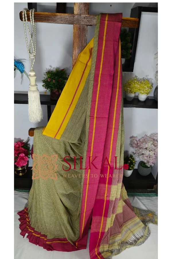 Patteda_Anchu_Pure_Cotton_Handloom_Saree_SKL04316