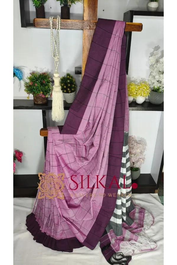 Patteda_Anchu_Pure_Cotton_Handloom_Saree_SKL04317