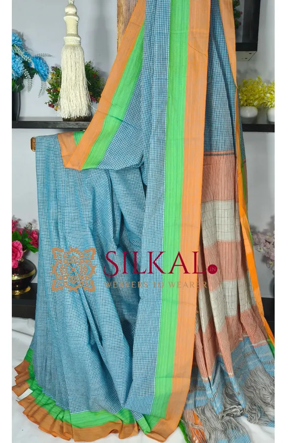 Patteda_Anchu_Pure_Cotton_Handloom_Saree_SKL04320