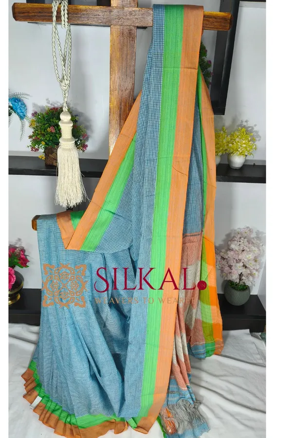 Patteda_Anchu_Pure_Cotton_Handloom_Saree_SKL04320