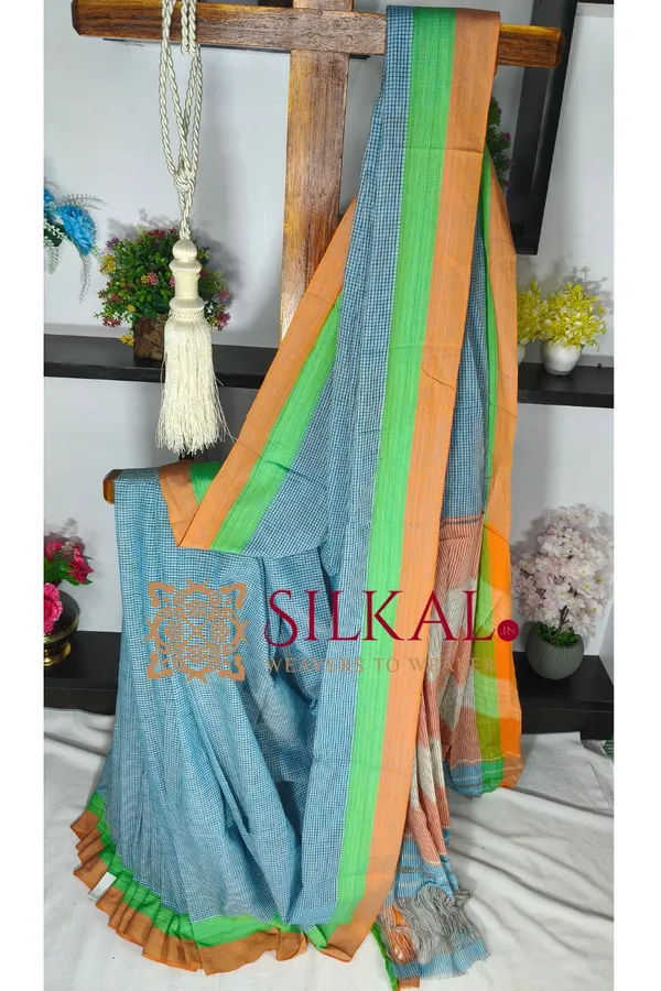 Patteda_Anchu_Pure_Cotton_Handloom_Saree_SKL04320