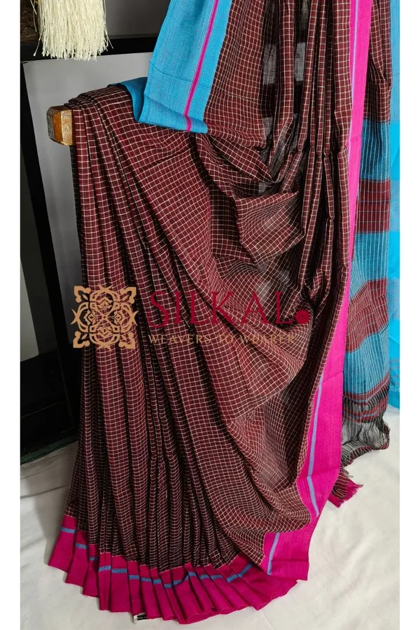 Patteda_Anchu_Pure_Cotton_Handloom_Saree_SKL04321