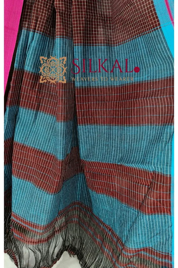 Patteda_Anchu_Pure_Cotton_Handloom_Saree_SKL04321