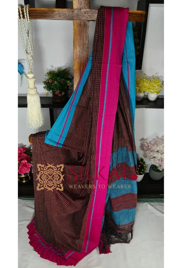 Patteda_Anchu_Pure_Cotton_Handloom_Saree_SKL04321
