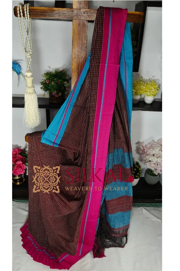 Patteda_Anchu_Pure_Cotton_Handloom_Saree_SKL04321