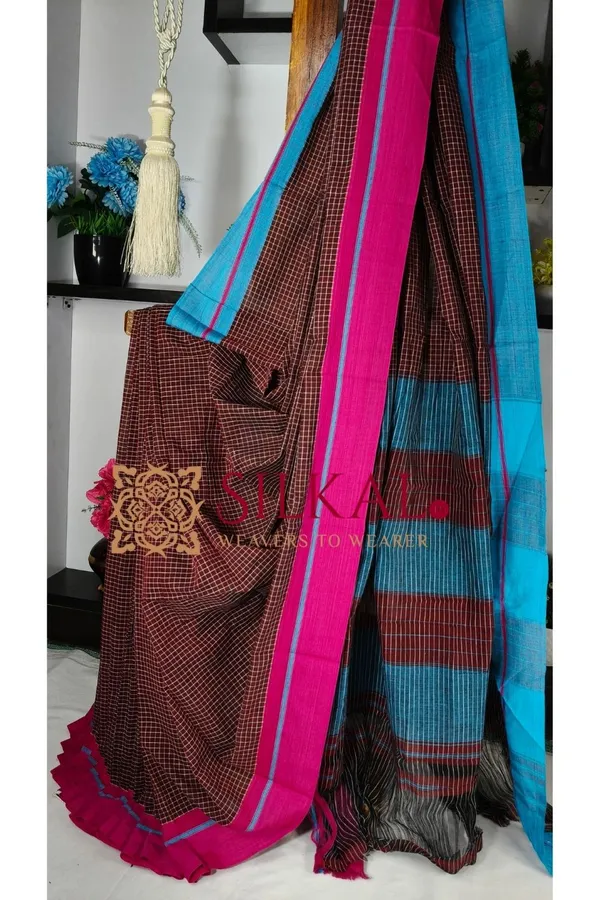Patteda_Anchu_Pure_Cotton_Handloom_Saree_SKL04321