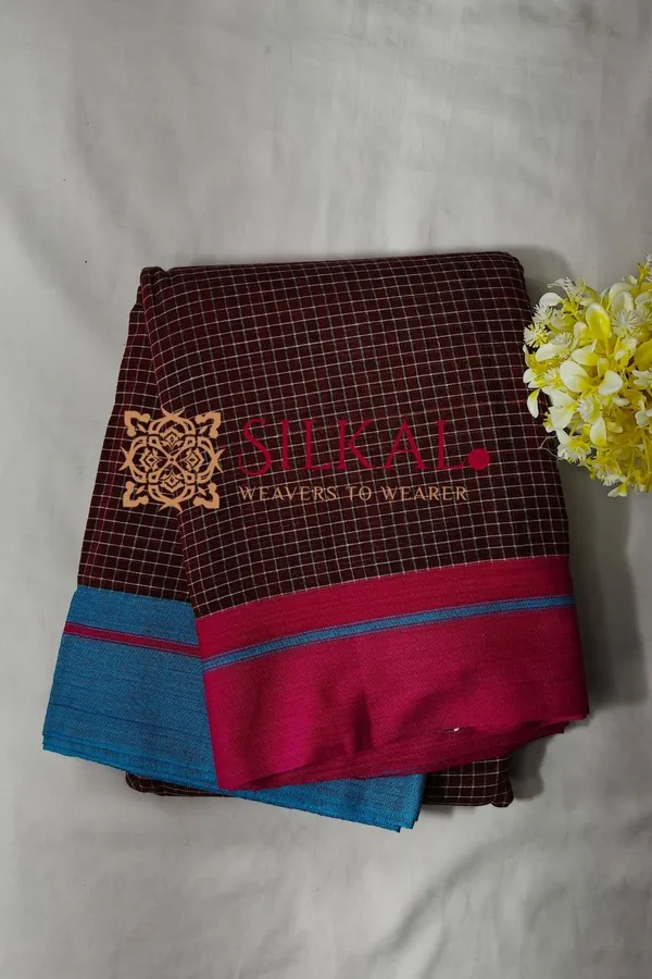 Patteda_Anchu_Pure_Cotton_Handloom_Saree_SKL04321