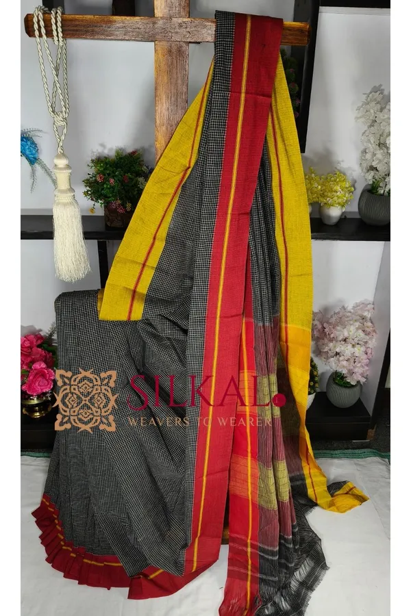 Patteda_Anchu_Pure_Cotton_Handloom_Saree_SKL04323