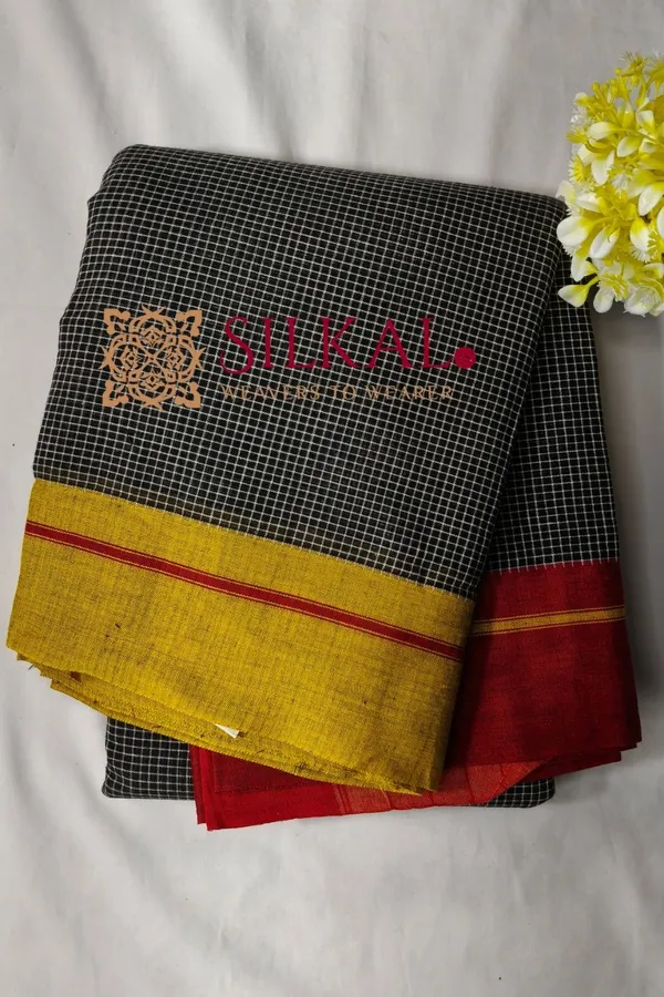 Patteda_Anchu_Pure_Cotton_Handloom_Saree_SKL04323