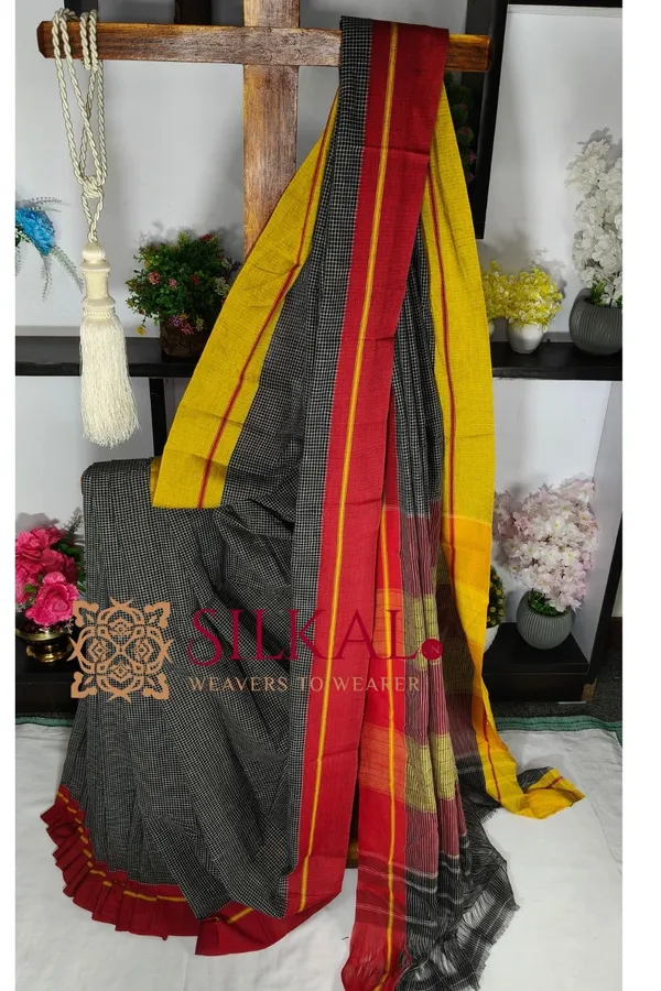 Patteda_Anchu_Pure_Cotton_Handloom_Saree_SKL04323