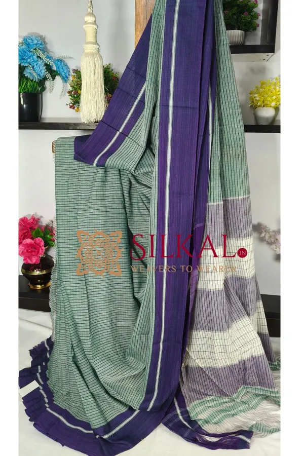 Patteda_Anchu_Pure_Cotton_Handloom_Saree_SKL04325