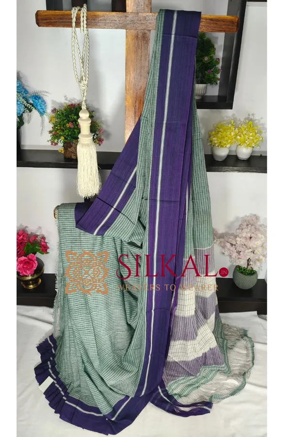 Patteda_Anchu_Pure_Cotton_Handloom_Saree_SKL04325