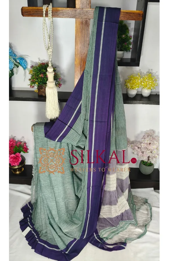 Patteda_Anchu_Pure_Cotton_Handloom_Saree_SKL04325