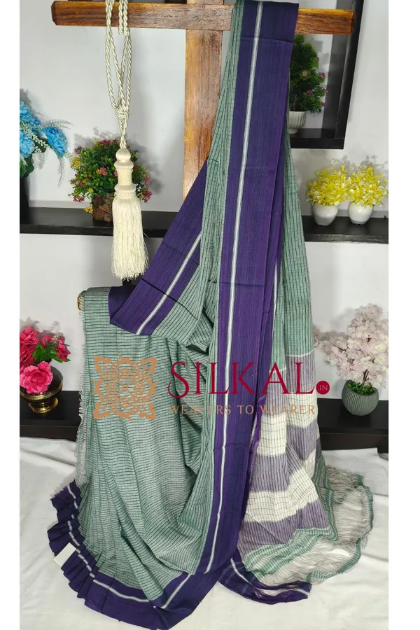 Patteda_Anchu_Pure_Cotton_Handloom_Saree_SKL04325