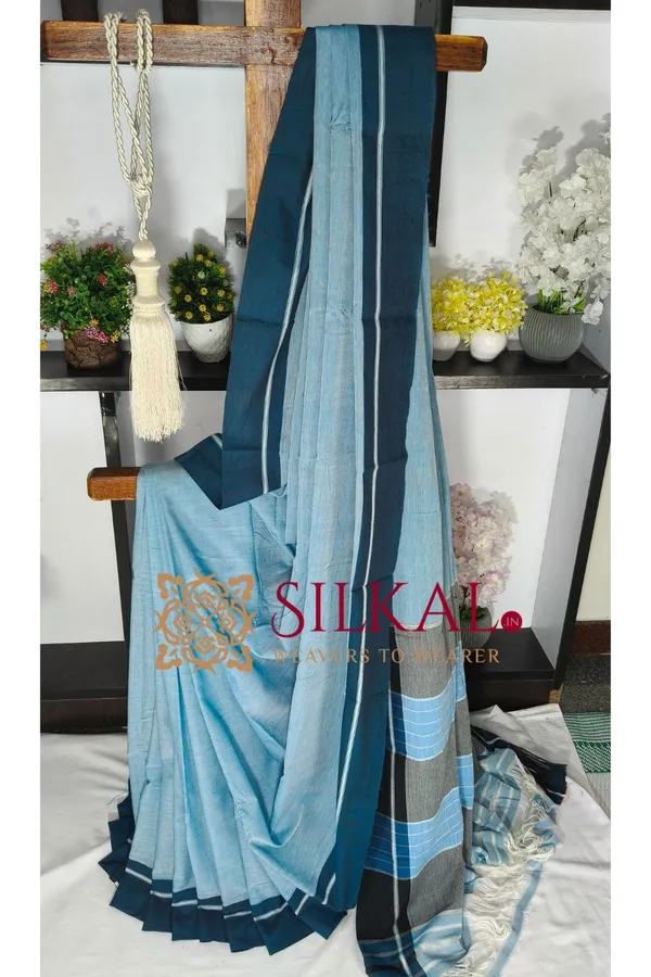Patteda_Anchu_Pure_Cotton_Handloom_Saree_SKL04327