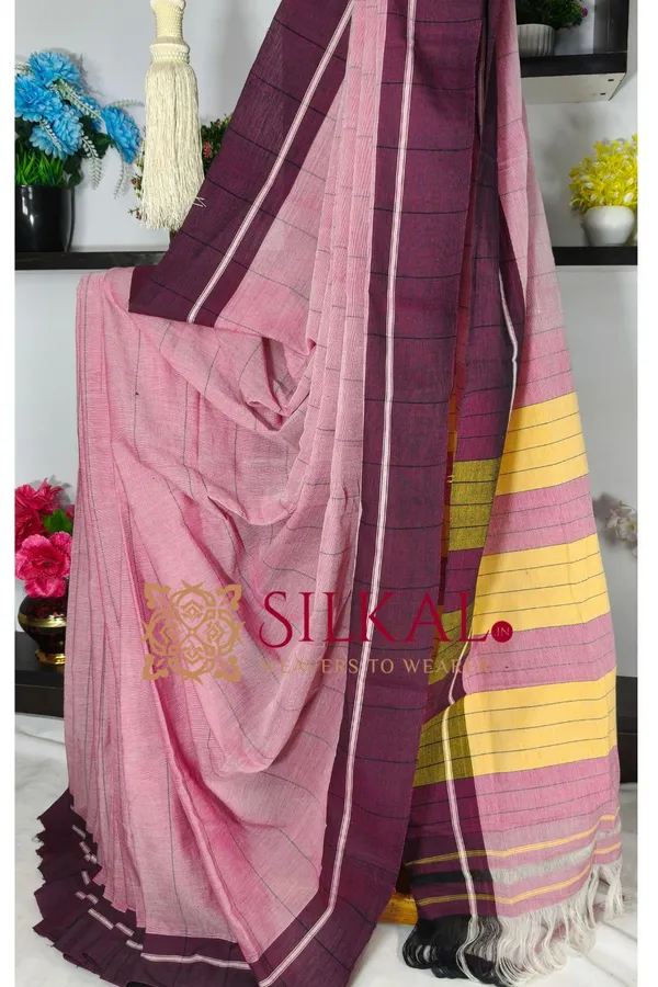 Patteda_Anchu_Pure_Cotton_Handloom_Saree_SKL04334