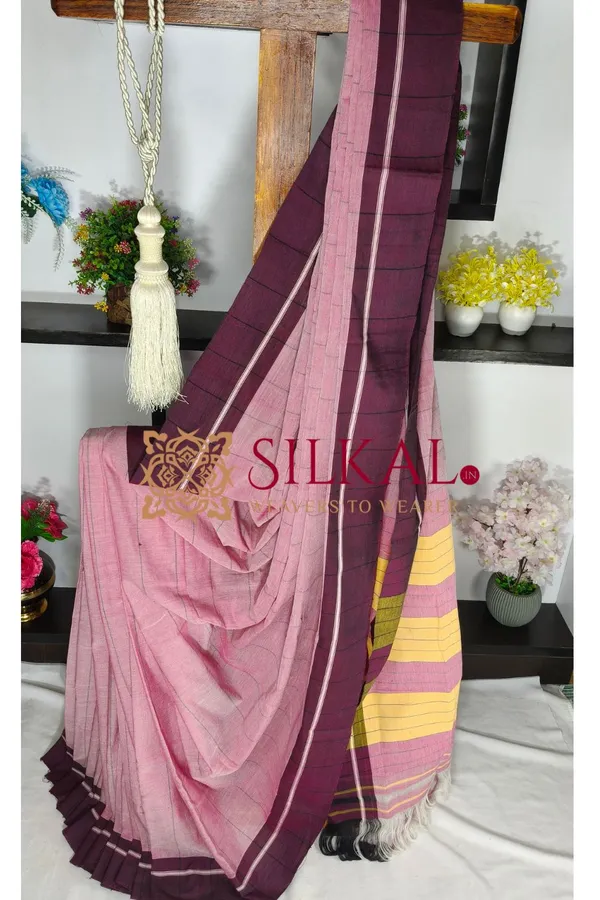 Patteda_Anchu_Pure_Cotton_Handloom_Saree_SKL04334