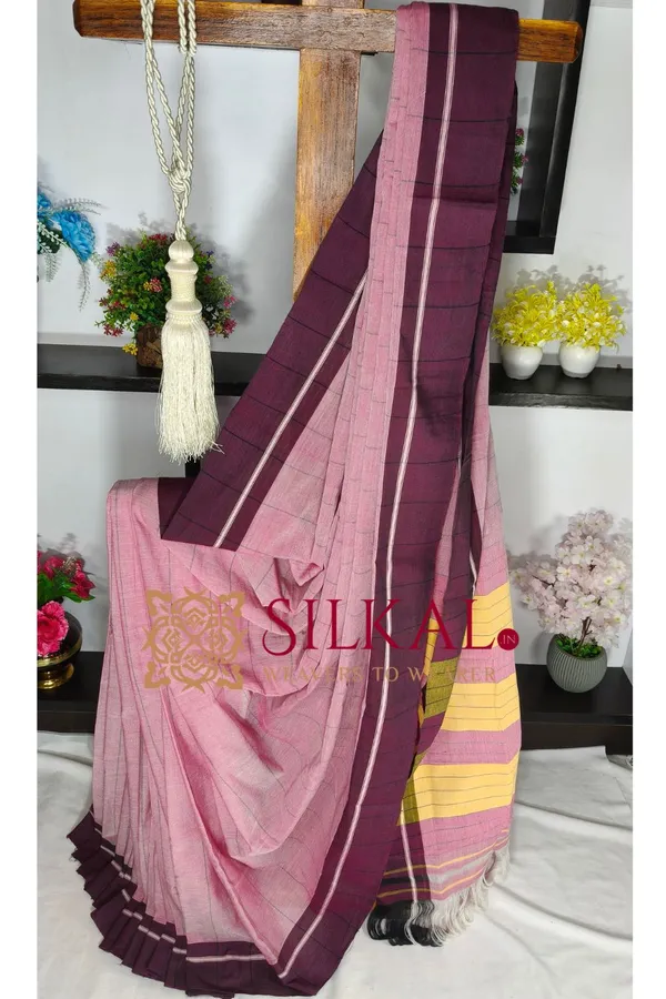 Patteda_Anchu_Pure_Cotton_Handloom_Saree_SKL04334