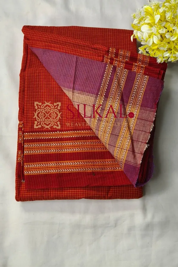 Patteda_Anchu_Pure_Cotton_Handloom_Saree_SKL04347