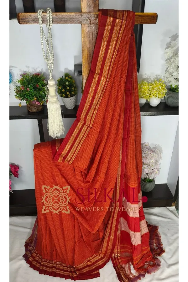 Patteda_Anchu_Pure_Cotton_Handloom_Saree_SKL04347