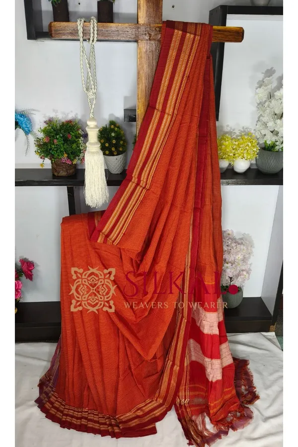 Patteda_Anchu_Pure_Cotton_Handloom_Saree_SKL04347
