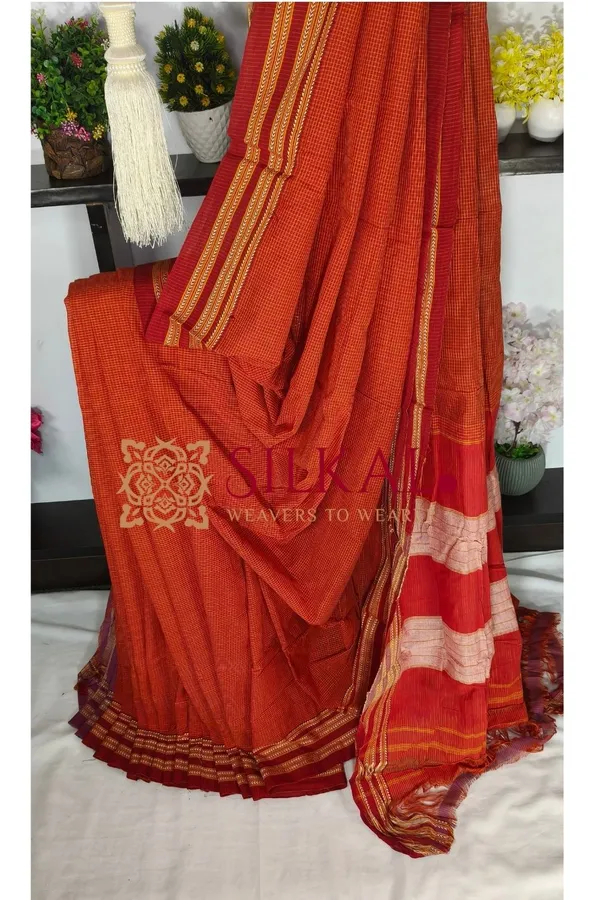 Patteda_Anchu_Pure_Cotton_Handloom_Saree_SKL04347