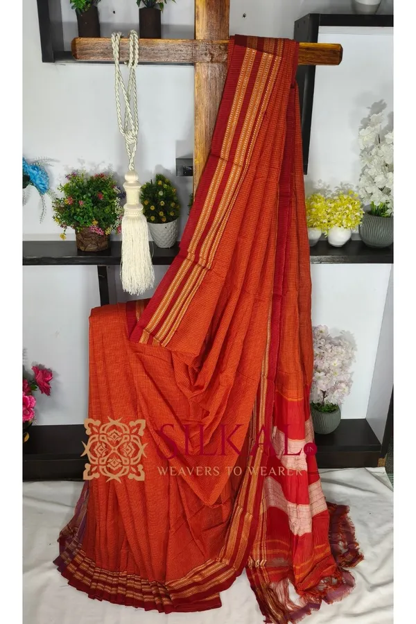 Patteda_Anchu_Pure_Cotton_Handloom_Saree_SKL04347