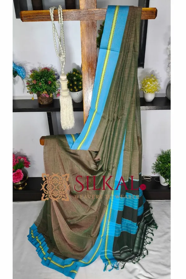 Patteda_Anchu_Pure_Cotton_Handloom_Saree_SKL04349