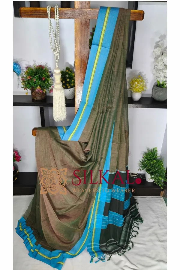 Patteda_Anchu_Pure_Cotton_Handloom_Saree_SKL04349