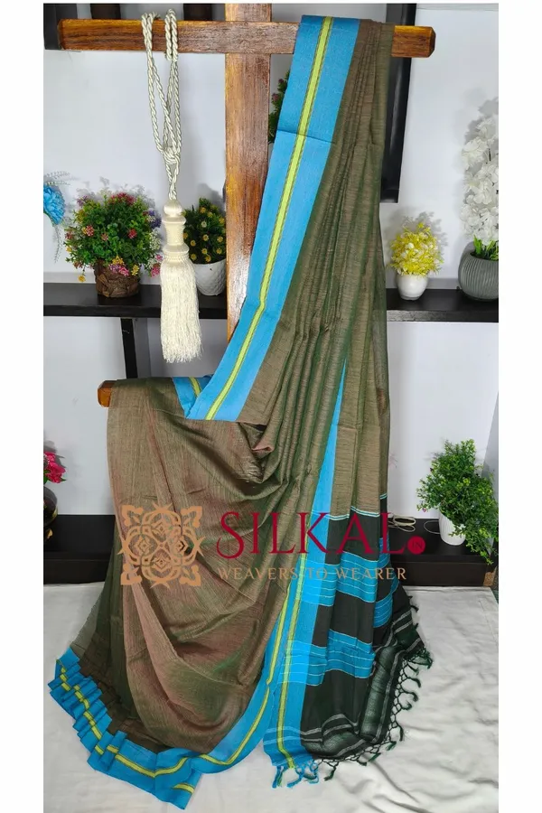 Patteda_Anchu_Pure_Cotton_Handloom_Saree_SKL04349