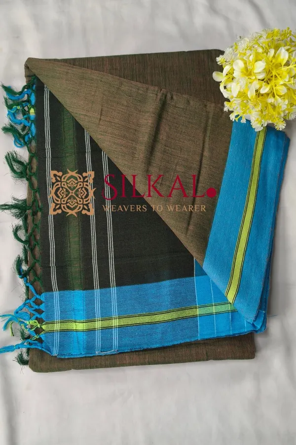 Patteda_Anchu_Pure_Cotton_Handloom_Saree_SKL04349